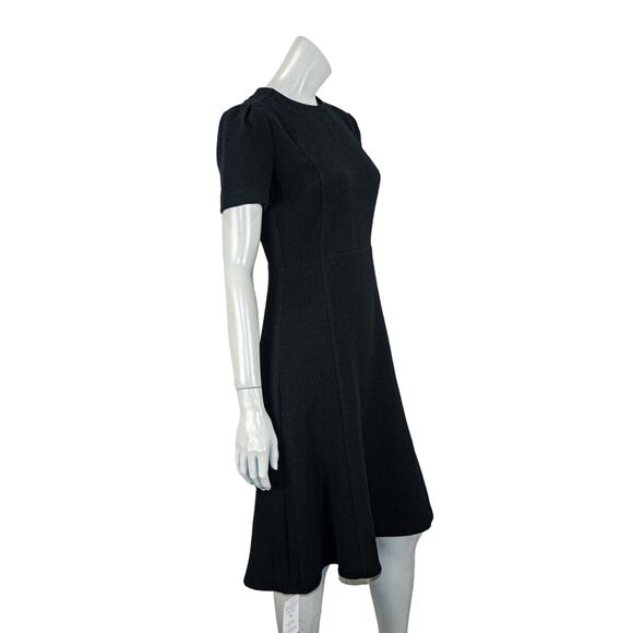 M.M. LAFLEUR Women's The Inez Dress in Black textured Flared skirt sz 2 NWT $240 - Picture 4 of 13